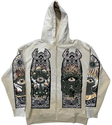 Windows hoodie Oversized Cream acid