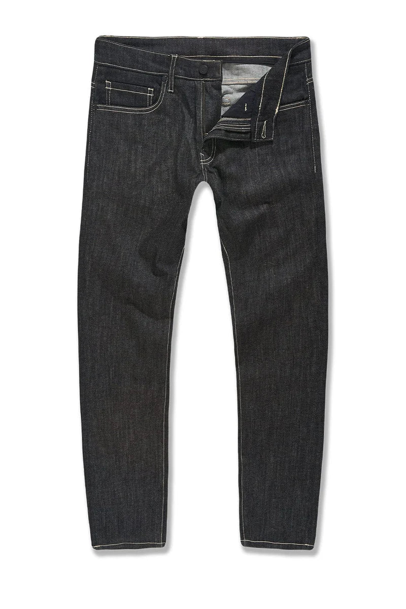 JORDAN CRAIG RAW BLACK JEANS