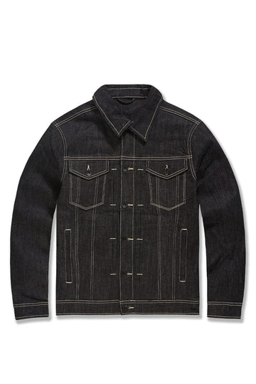 JORDAN CRAIG RAW BLACK DENIM JACKET